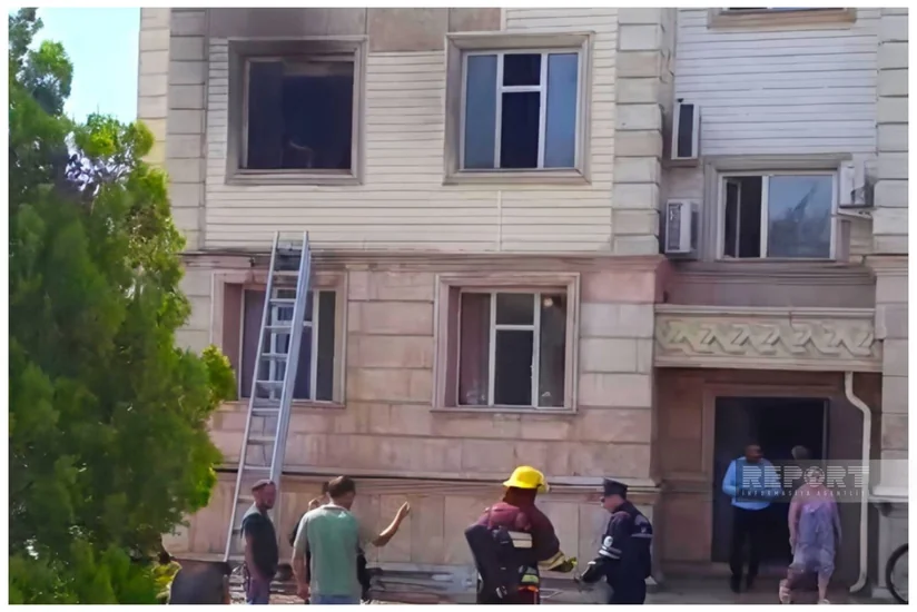 Culfada baş verən yanğında xəsarət alan ana və övladının vəziyyəti ağırdır - YENİLƏNİB