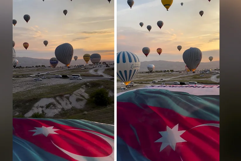 Kapadokyada Azərbaycanın Müstəqillik Günü münasibətilə 108 hava şarı buraxılıb