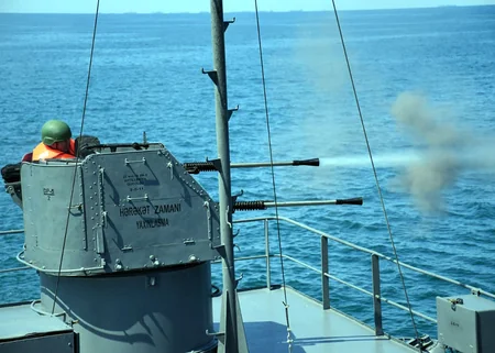 Azerbaijan Navy holds live-fire tactical exercise