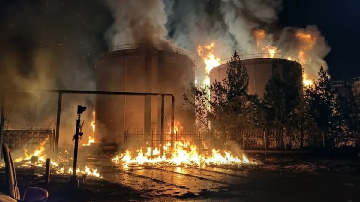 Ukrayna PUA-larının zərbələri nəticəsində Krasnodarda terminal yanıb, ölən var