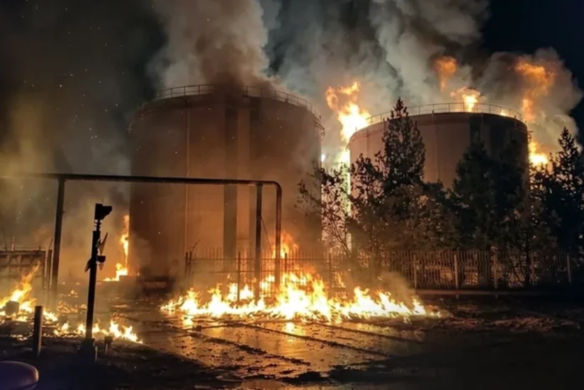 Ukrayna PUA-larının zərbələri nəticəsində Krasnodarda terminal yanıb, ölən var