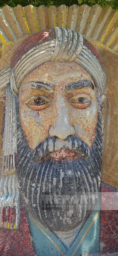 Marneulidə Nizami Gəncəvinin vandalizmə məruz qalan büstü bərpa olunur