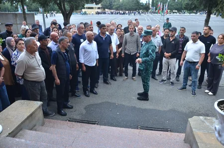 DSX: Gənc əsgərlərin andiçmə mərasimi keçirilib