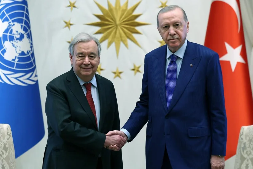 Ərdoğan BMT baş katibi ilə regionu müzakirə edib