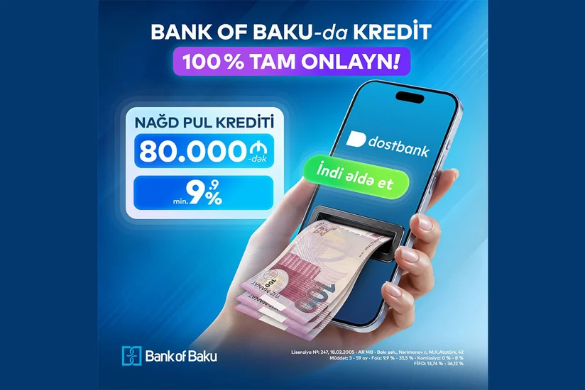 Bank of Bakudan 100 % tam onlayn kredit əldə edin