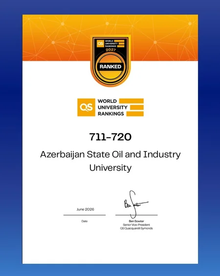 ADNSU QS Dünya Universitetləri Reytinqində 180 pillə irəliləyərək 711–ci yerə yüksəlib