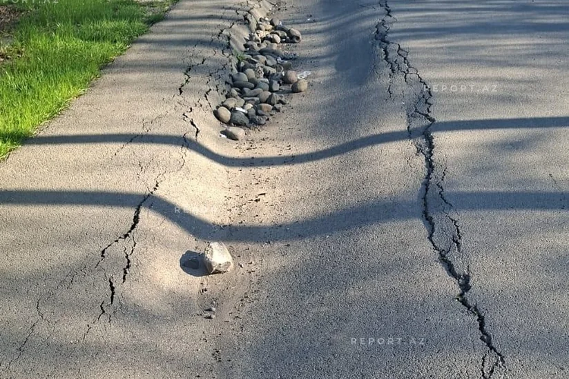 Cəlilabadda bir hissəsi çökən yol təmir olunub