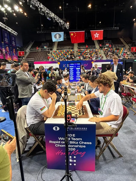 Azerbaijani chess player Aydin Suleymanli defeats Magnus Carlsen at World Championship