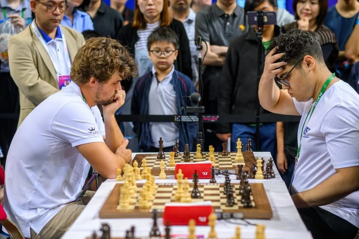 Azerbaijani chess player Aydin Suleymanli defeats Magnus Carlsen at World Championship
