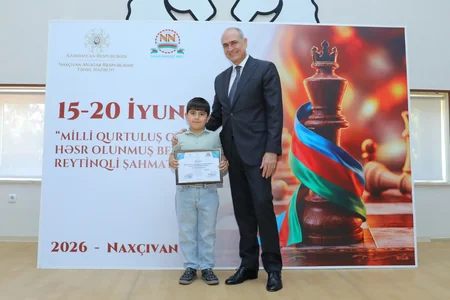 Naxçıvanda Milli Qurtuluş Gününə həsr olunmuş şahmat turnirinin qalibləri mükafatlandırılıb