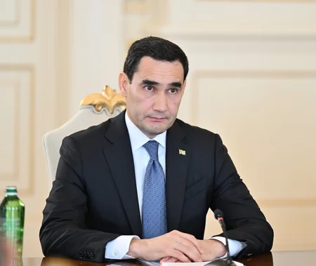 İlham Əliyevin Türkmənistan Prezidenti ilə geniş tərkibdə görüşü olub