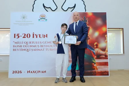 Naxçıvanda Milli Qurtuluş Gününə həsr olunmuş şahmat turnirinin qalibləri mükafatlandırılıb
