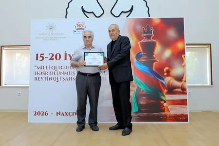 Naxçıvanda Milli Qurtuluş Gününə həsr olunmuş şahmat turnirinin qalibləri mükafatlandırılıb