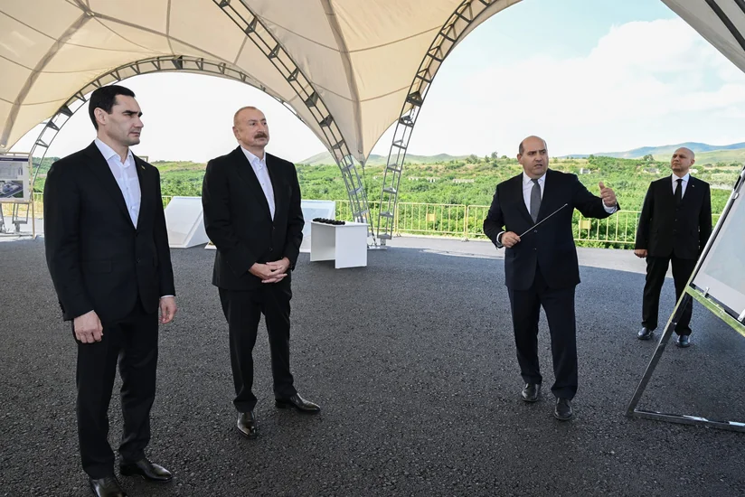 Presidents of Azerbaijan and Turkmenistan visit destroyed sites in Fuzuli city