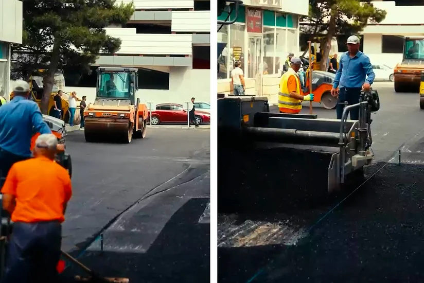 Bakıda daha bir yol sahəsi təmir olunub