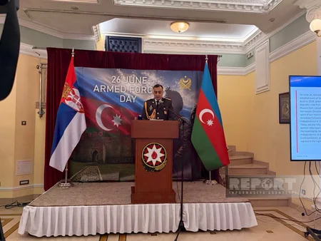 Serbiyada Azərbaycan Silahlı Qüvvələri Gününə həsr olunan rəsmi qəbul keçirilib