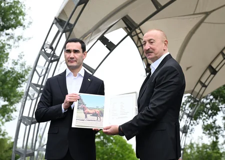 Türkmənistan Prezidentinə Qarabağ atı hədiyyə edilib