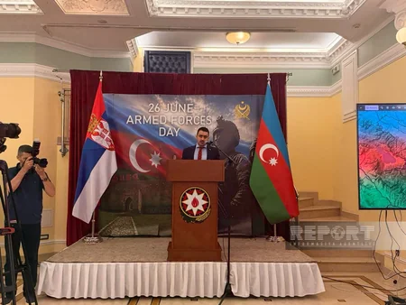 Serbiyada Azərbaycan Silahlı Qüvvələri Gününə həsr olunan rəsmi qəbul keçirilib