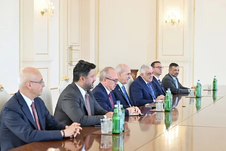 İlham Əliyev Numan Kurtulmuşu qəbul edib