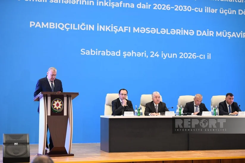 Siraqəddin Cabbarov: Yeni suvarma kanallarının hesabına 26 min hektar torpaq əkinlərə cəlb edilib