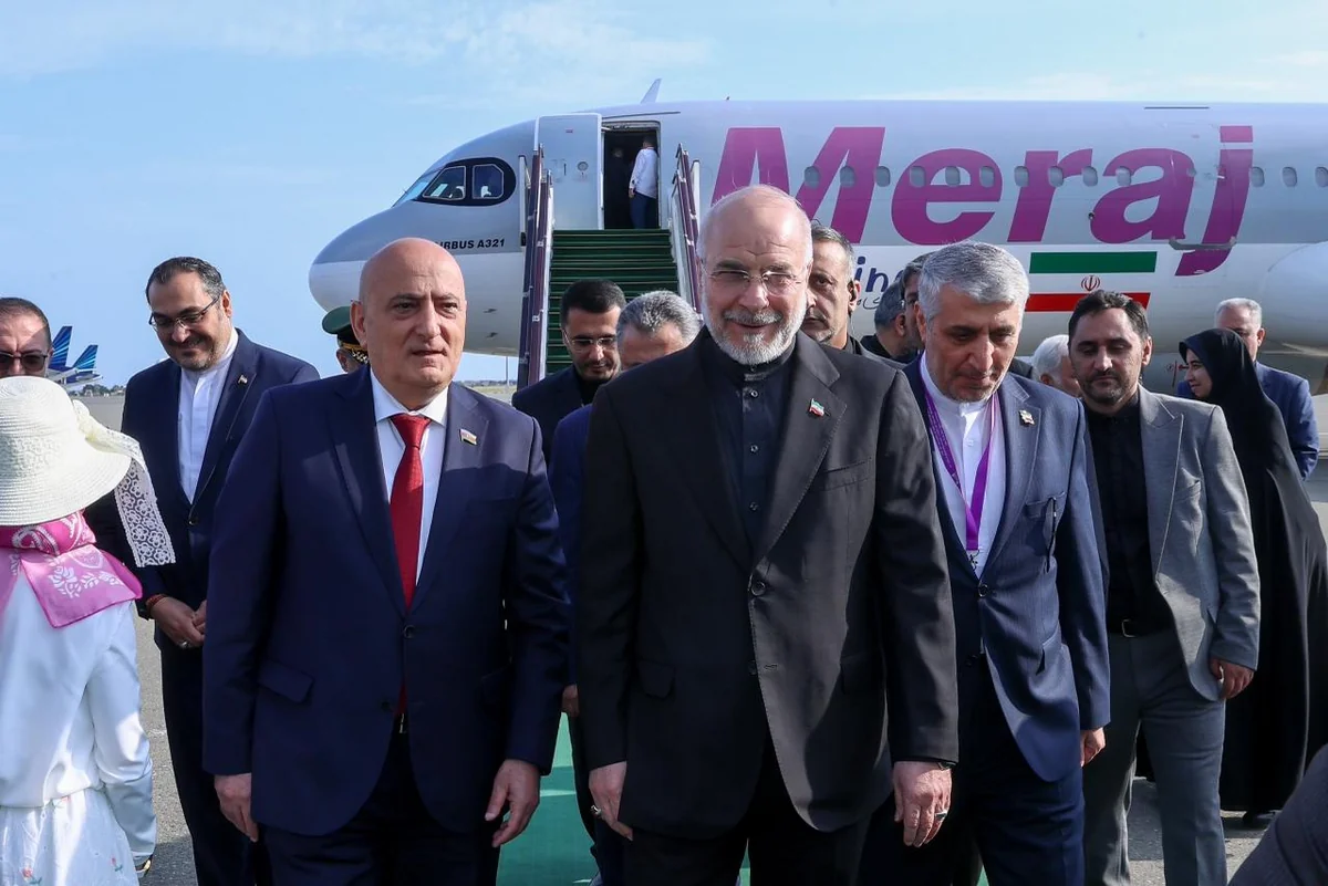 Mohammad Bagher Ghalibaf arrives in Azerbaijan on working visit