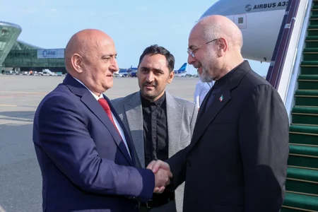 Mohammad Bagher Ghalibaf arrives in Azerbaijan on working visit