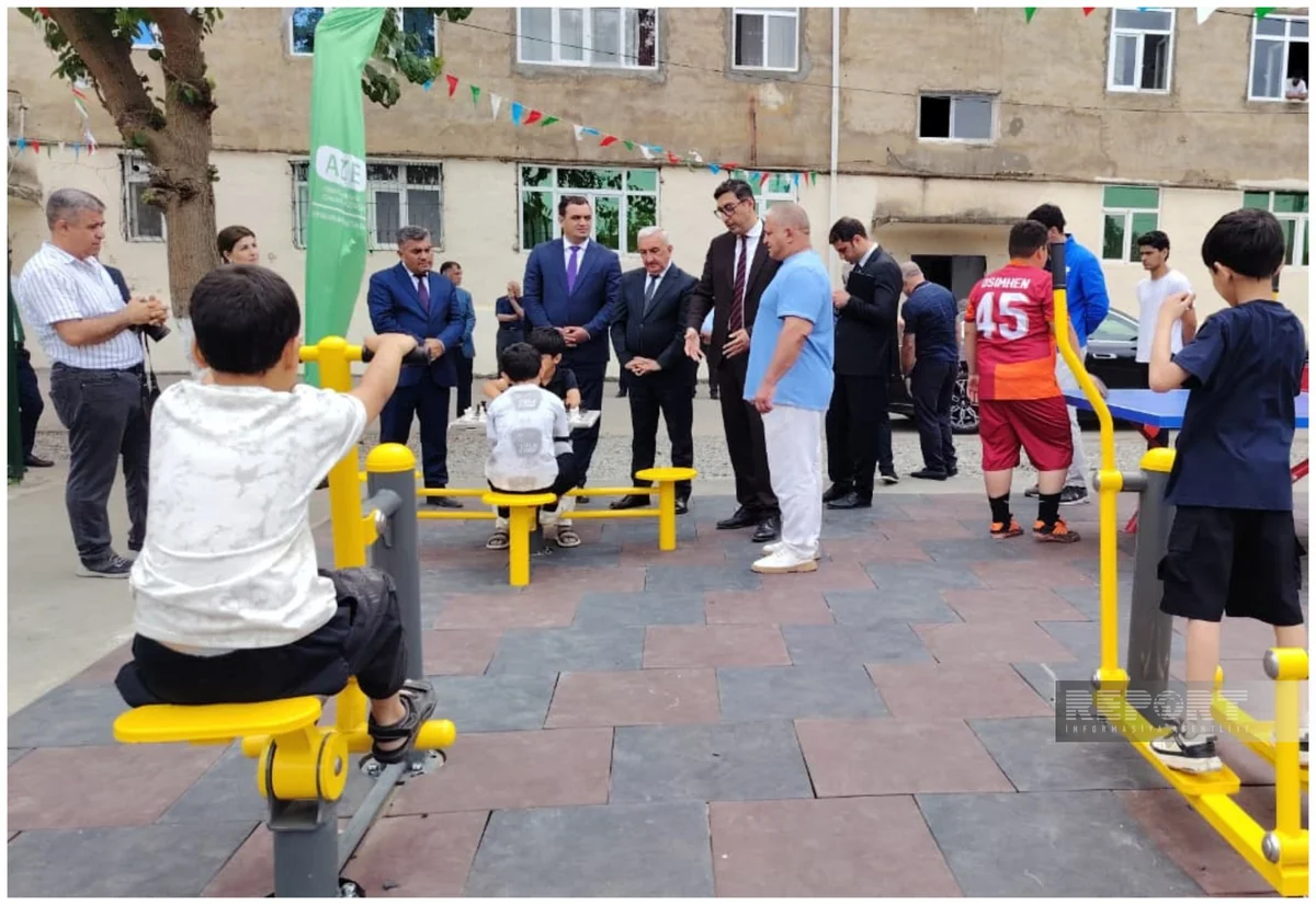 Cəlilabadda Sağlam məhəllə idman zonasının açılışı olub