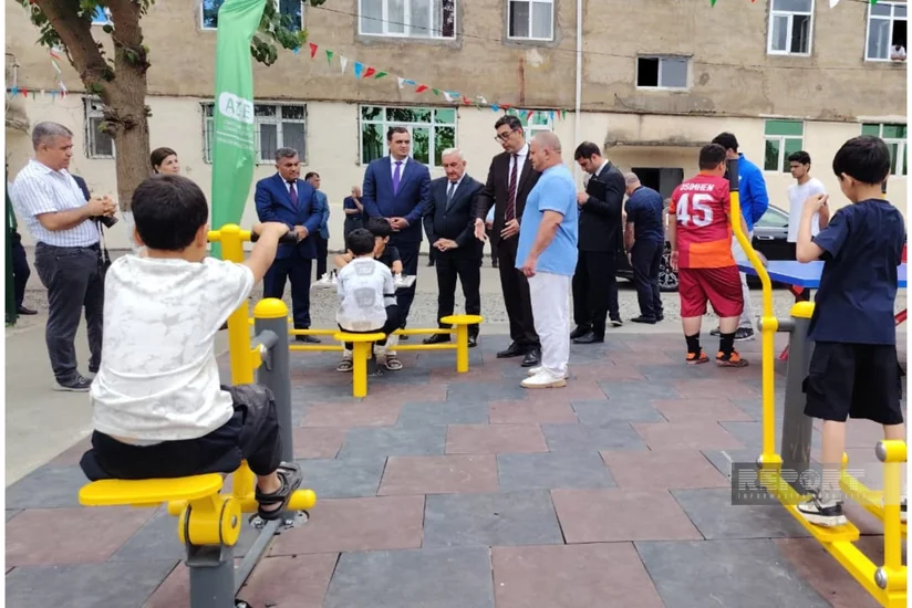 Cəlilabadda Sağlam məhəllə idman zonasının açılışı olub