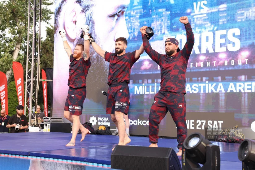 UFC döyüşçüləri Bakıda azarkeşlərlə görüşüblər