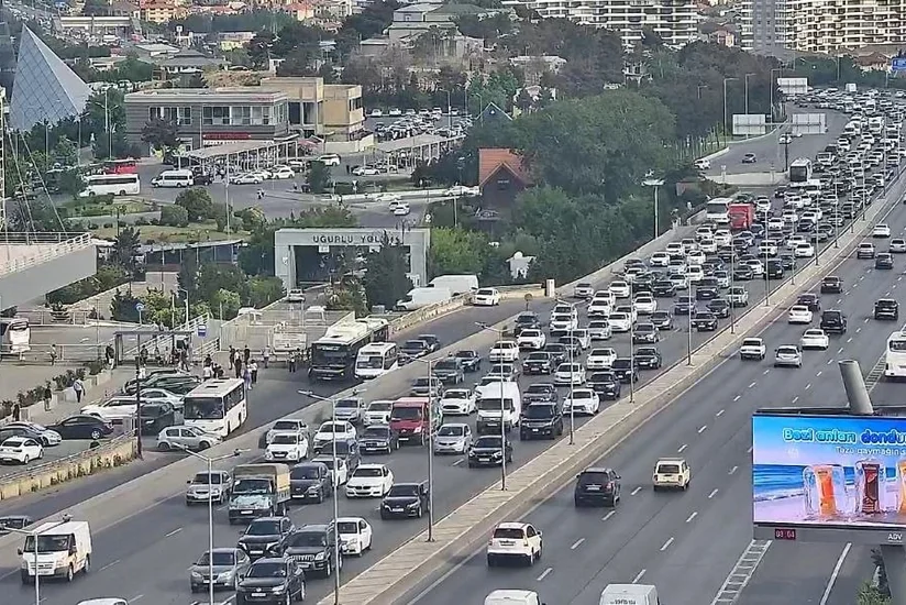 Bakıda yalnız 3 istiqamətdə tıxac var