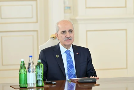 İlham Əliyev Numan Kurtulmuşu qəbul edib
