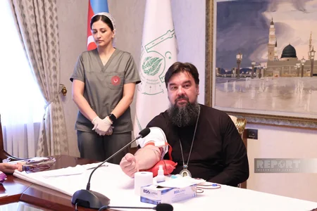 Dini konfessiyaların rəhbərləri Aşura günü ilə bağlı qanvermə aksiyasında iştirak ediblər