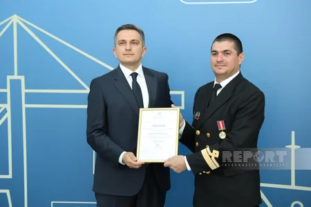 Bakı Dəniz Vağzalında Azərbaycan dənizçilərinin peşə bayramı münasibətilə tədbir keçirilib
