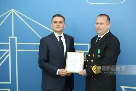 Bakı Dəniz Vağzalında Azərbaycan dənizçilərinin peşə bayramı münasibətilə tədbir keçirilib
