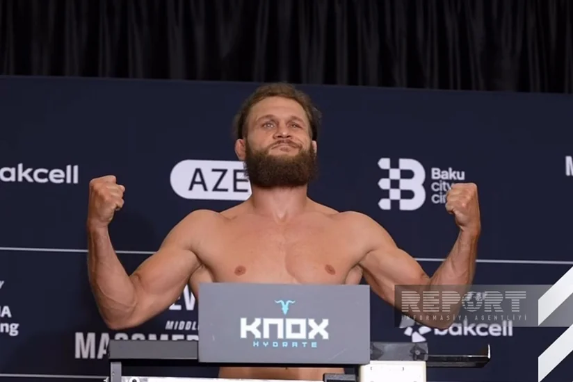 UFC-nin Bakıda təşkil olunacaq turnirindən əvvəl idmançıların çəkiölçmə mərasimi keçirilib