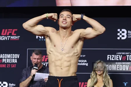 Bakıdakı UFC turnirindən əvvəl döyüşçülər üz-üzə gəliblər