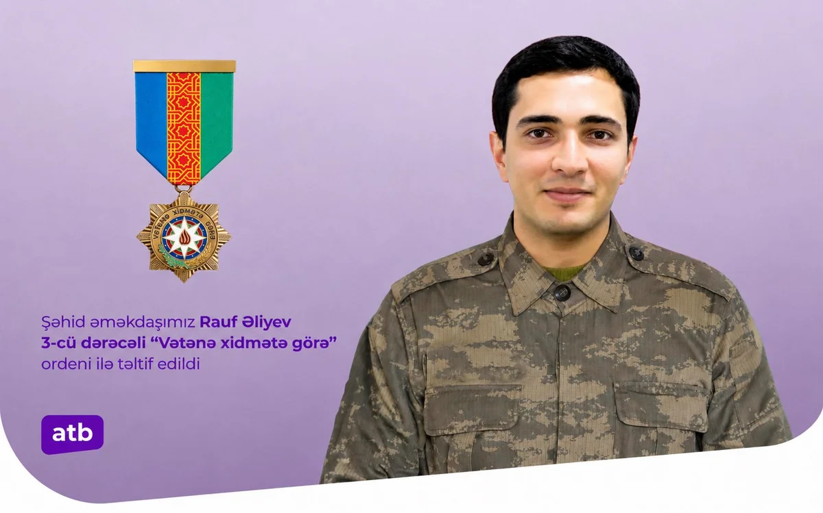 Azər Türk Bankın şəhid əməkdaşı ordenlə təltif edilib