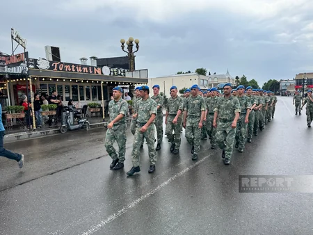 Military march being held in Ganja