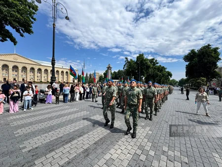 Military march being held in Ganja