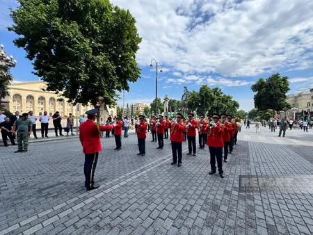 Military march being held in Ganja