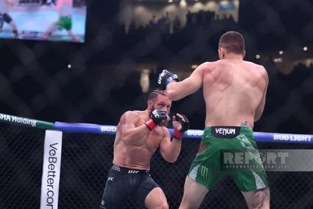 Rafael Fiziyev Bakıdakı UFC turnirinin əsas döyüşündə qələbə qazanıb