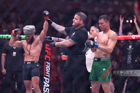 Rafael Fiziyev Bakıdakı UFC turnirinin əsas döyüşündə qələbə qazanıb