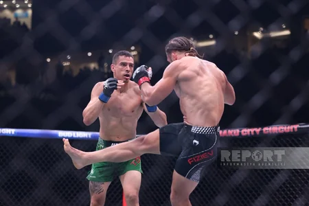 Rafael Fiziyev Bakıdakı UFC turnirinin əsas döyüşündə qələbə qazanıb