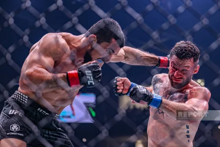Bakıda tarixi UFC gecəsi: Fiziyevdən möhtəşəm qələbə - FOTOREPORTAJ