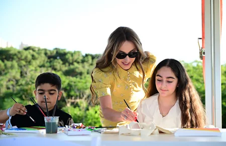 Leyla Aliyeva and Alena Aliyeva attend Charity Festival