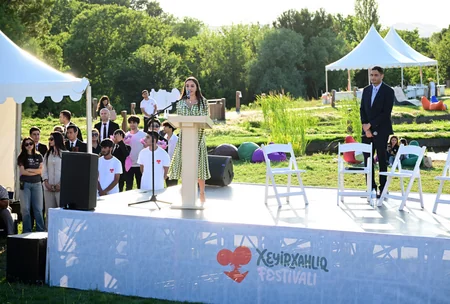 Leyla Aliyeva and Alena Aliyeva attend Charity Festival
