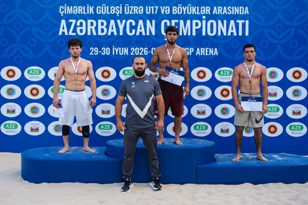 Çimərlik güləşi üzrə Azərbaycan çempionatına yekun vurulub