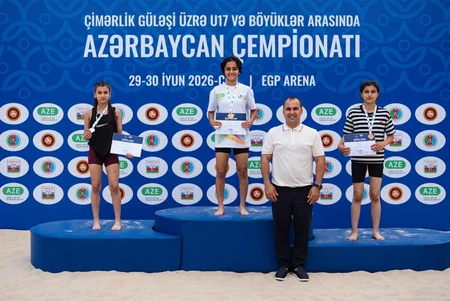 Çimərlik güləşi üzrə Azərbaycan çempionatına yekun vurulub