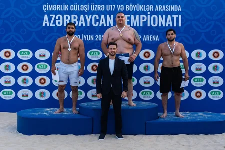 Çimərlik güləşi üzrə Azərbaycan çempionatına yekun vurulub