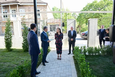 Leyla Əliyeva Şəki Şəhər İncəsənət Məktəbində olub